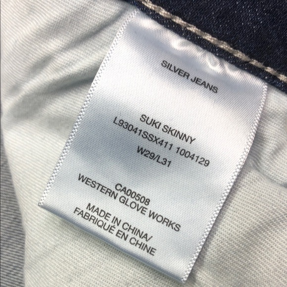 LIKE NEW SILVER SUKI SKINNY JEANS 29x31 ⭐️ - Picture 8 of 14